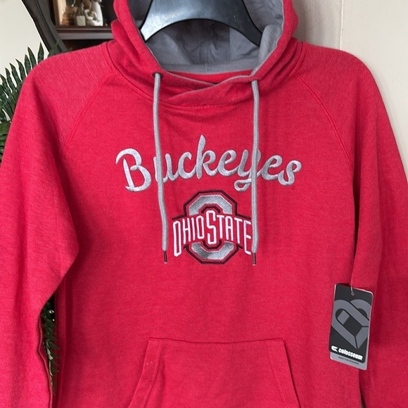 NWT Colosseum Ohio State Buckeyes Red Hoodie Sweatshirt Embroidered College - Picture 5 of 16